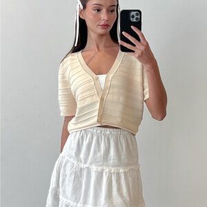 OAK + FORT Cropped Cream Sweater *XS*